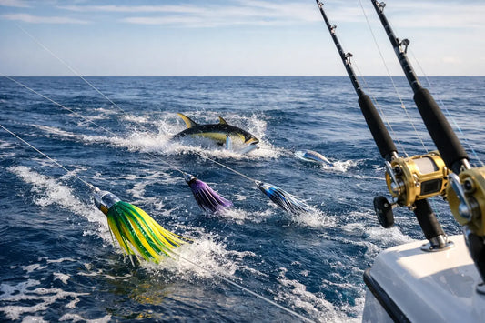 Yellowfin Lure Spread Example That Gets Bit