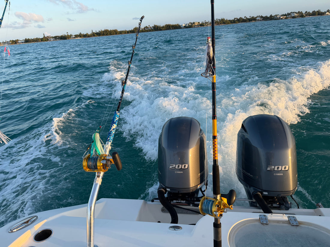 lures behoind the boat