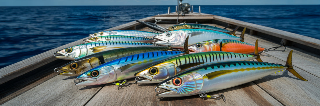 Offshore trolling lures for big-game fishing.