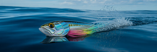 High-performance offshore trolling lure in action.
