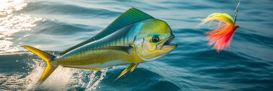 Mahi-mahi striking an offshore lure