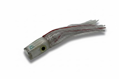 Ghost White Abalone Resin Trolling Lure — 7.5" Double Big Eye